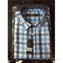 Camicia da uomo a quadri in cotone di alta qualità